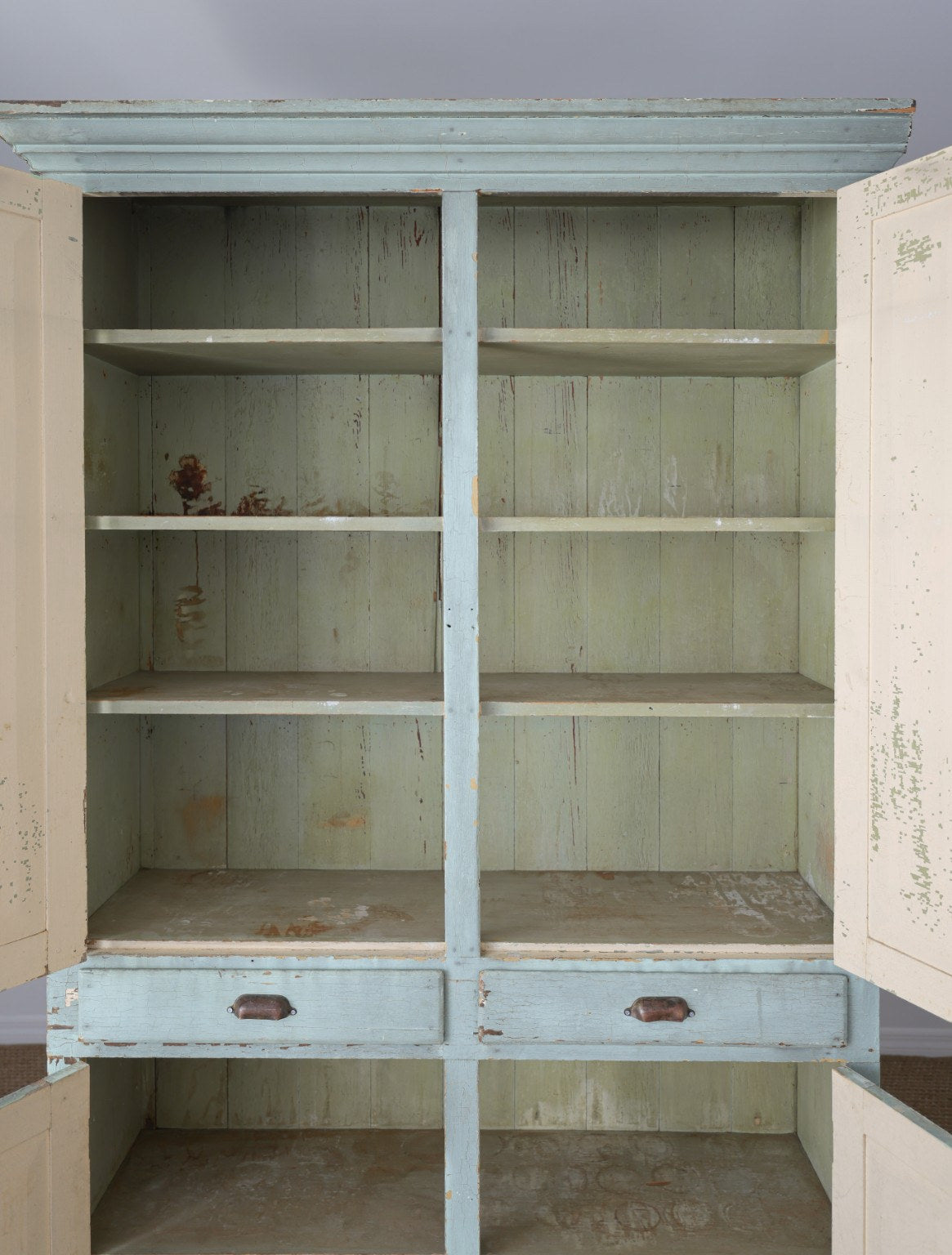Primitive Painted Farm Cabinet