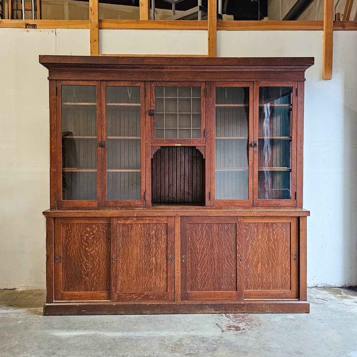 Stately Antique general store display cabinet