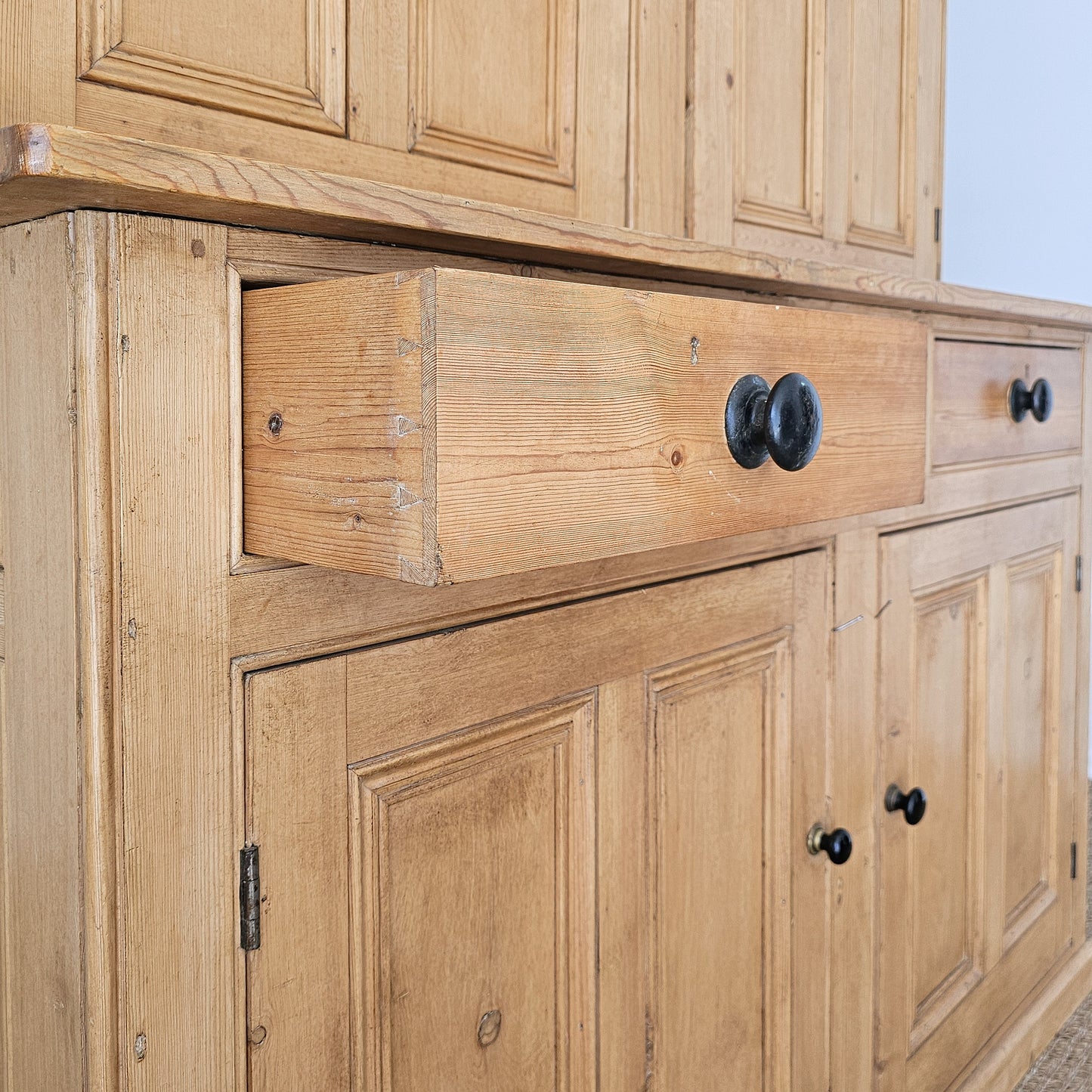 Antique English Pine Housekeeper's Cupboard - Circa 1880