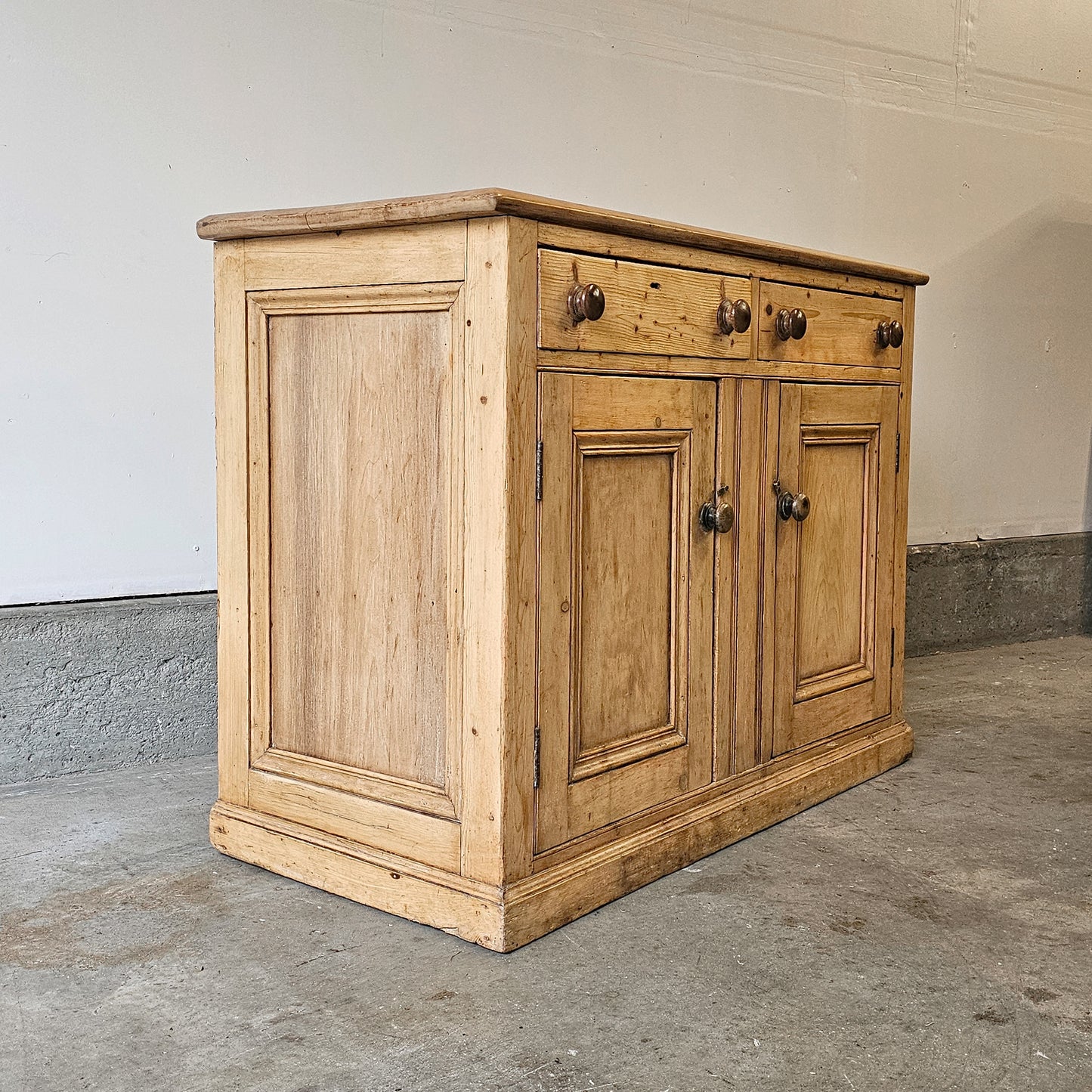 English Pine Sideboard Cabinet - circa 1890