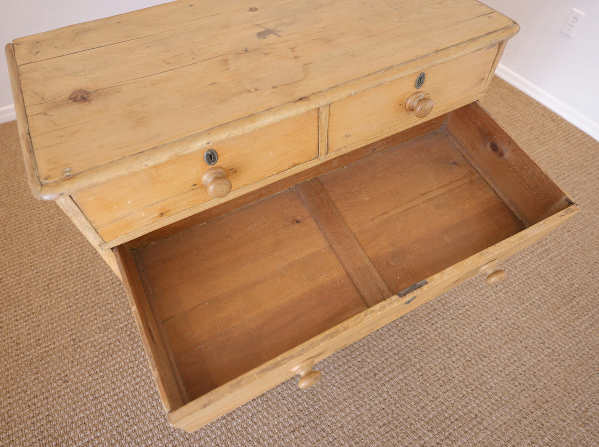 Antique English Pine Chest of Drawers (Dresser) - Circa 1880 #07