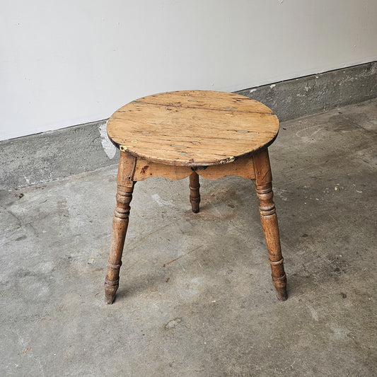 Antique English Pine Cricket Table - Circa 1860