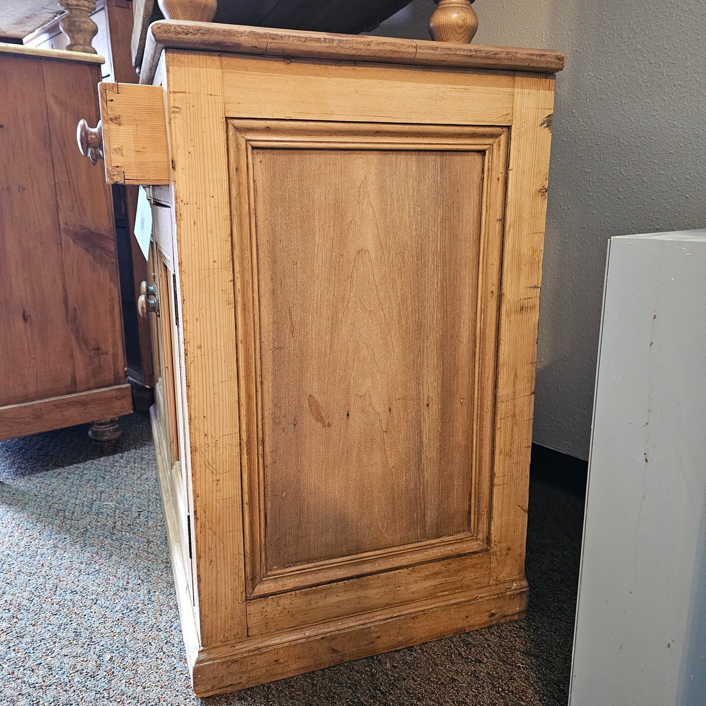 English Pine Sideboard Cabinet - circa 1890