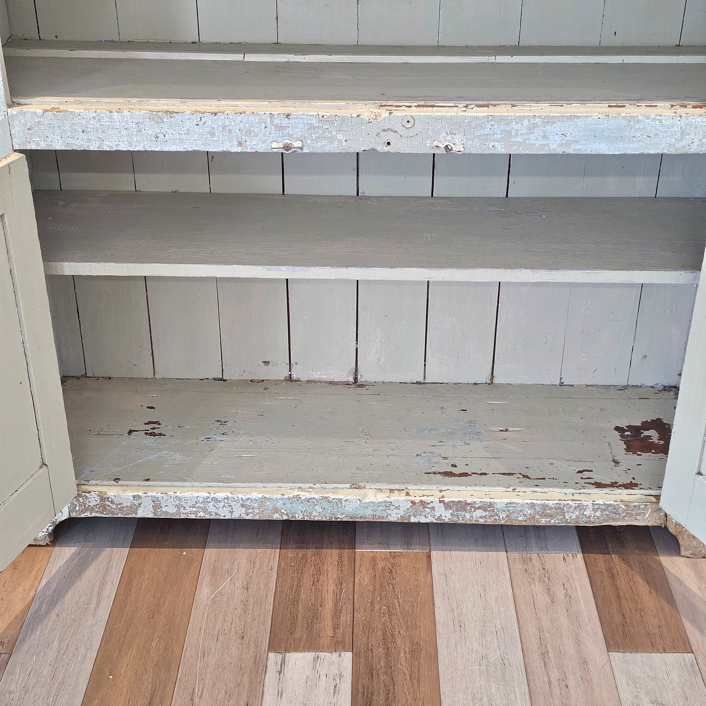 Primitive Painted Wood Farm Cupboard - Circa 1880–1900