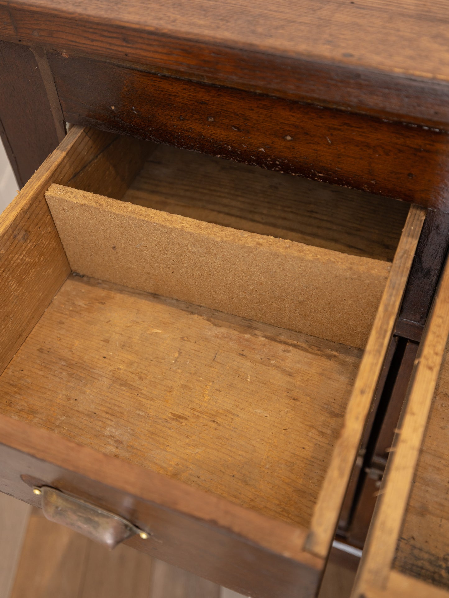 Large Antique Oak Shop Counter Cabinet - Circa Early 20th Century