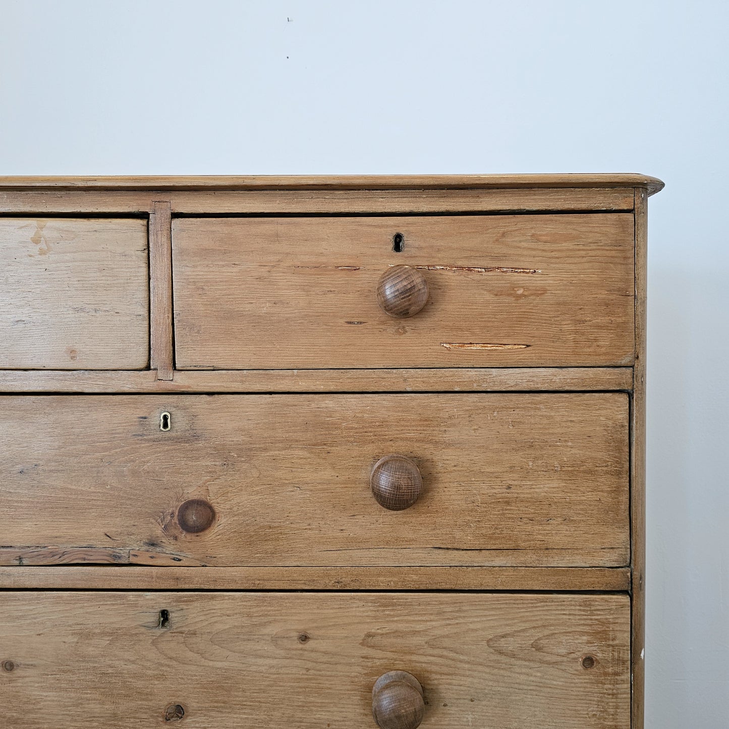 Antique English Pine Chest of Drawers (Dresser) - Circa 1880