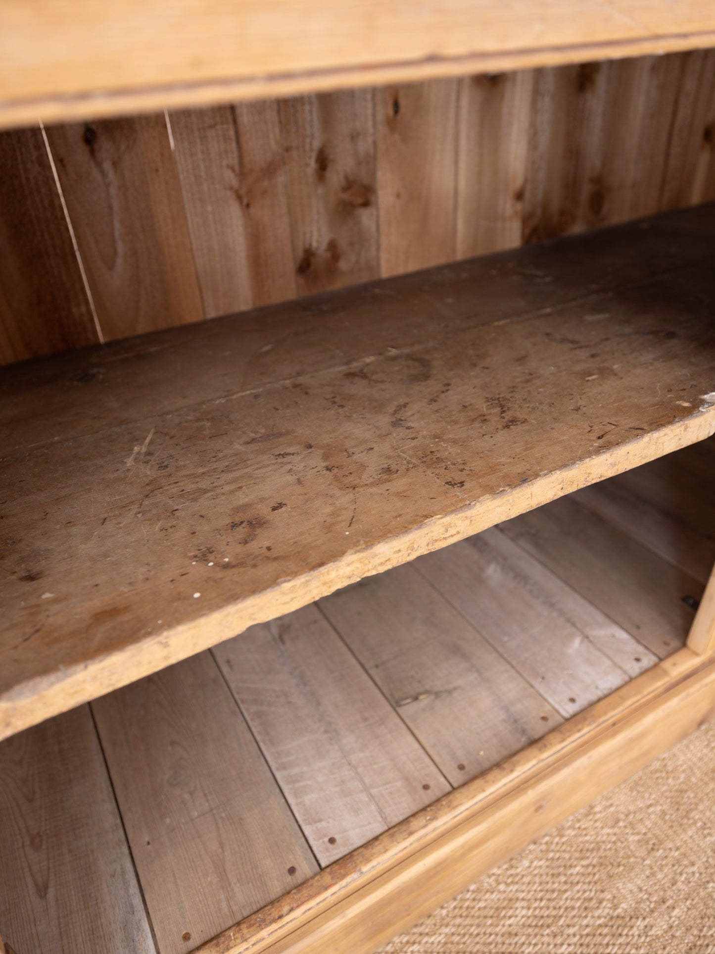 Antique English Pine Sideboard - Circa 1880