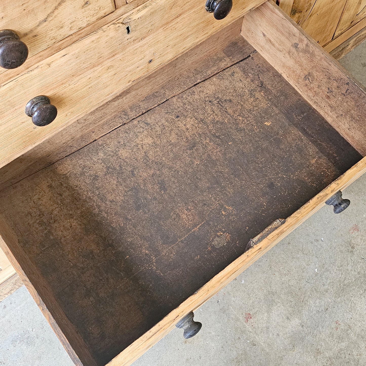 Antique English Pine Sideboard - Circa 1880