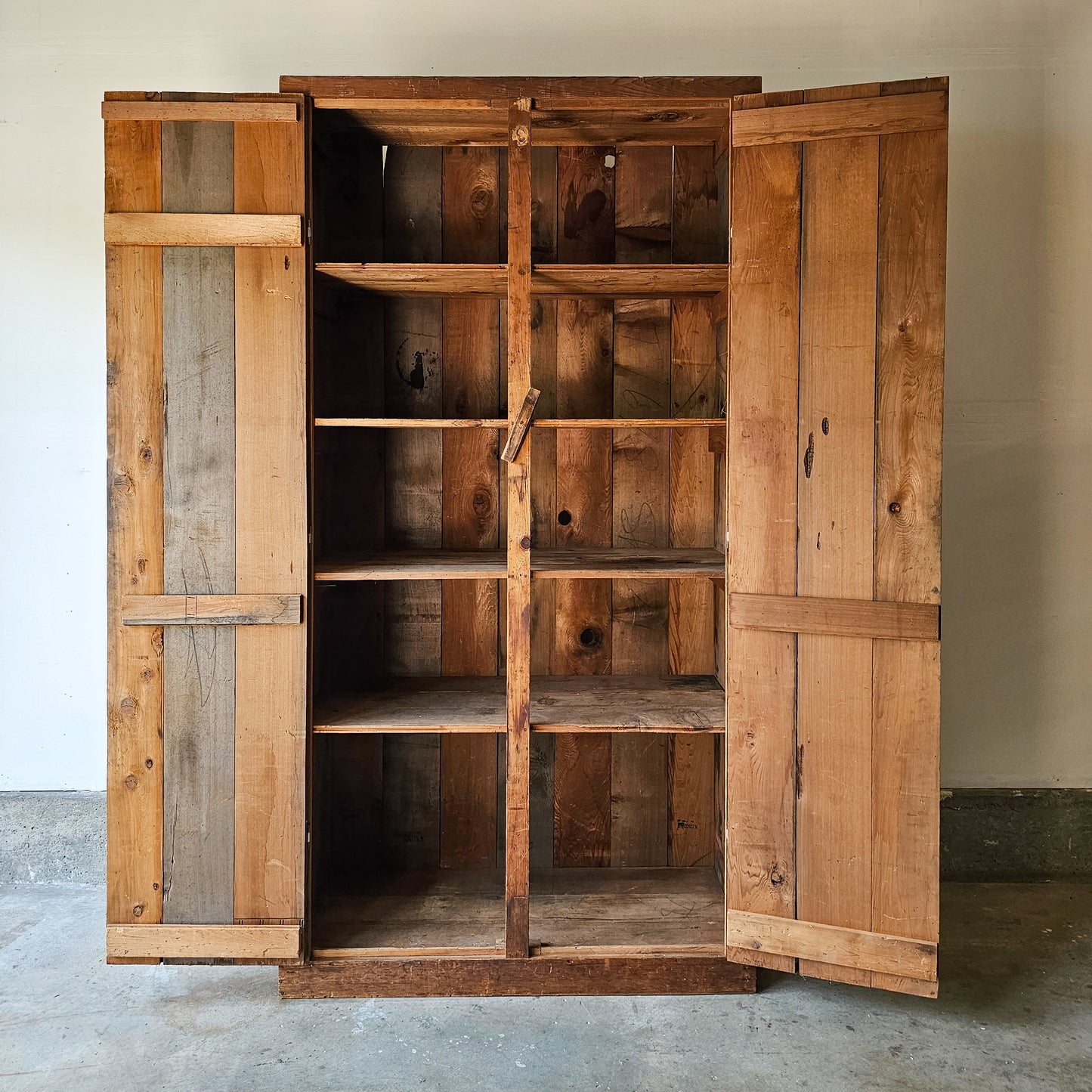 Tall Antique Wood Cupboard
