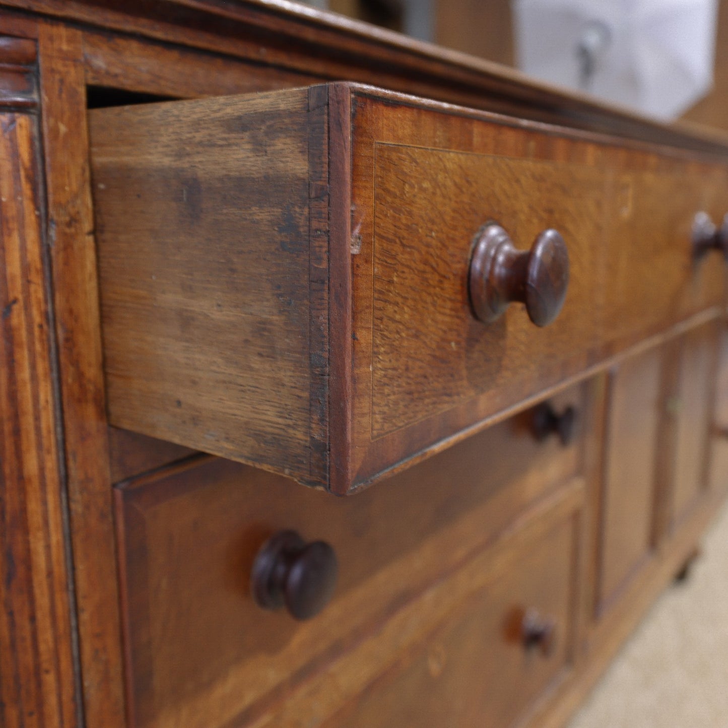 Antique Welsh Oak Dresser Circa 1850 Victorian Plate Rack Farmhouse Cupboard
