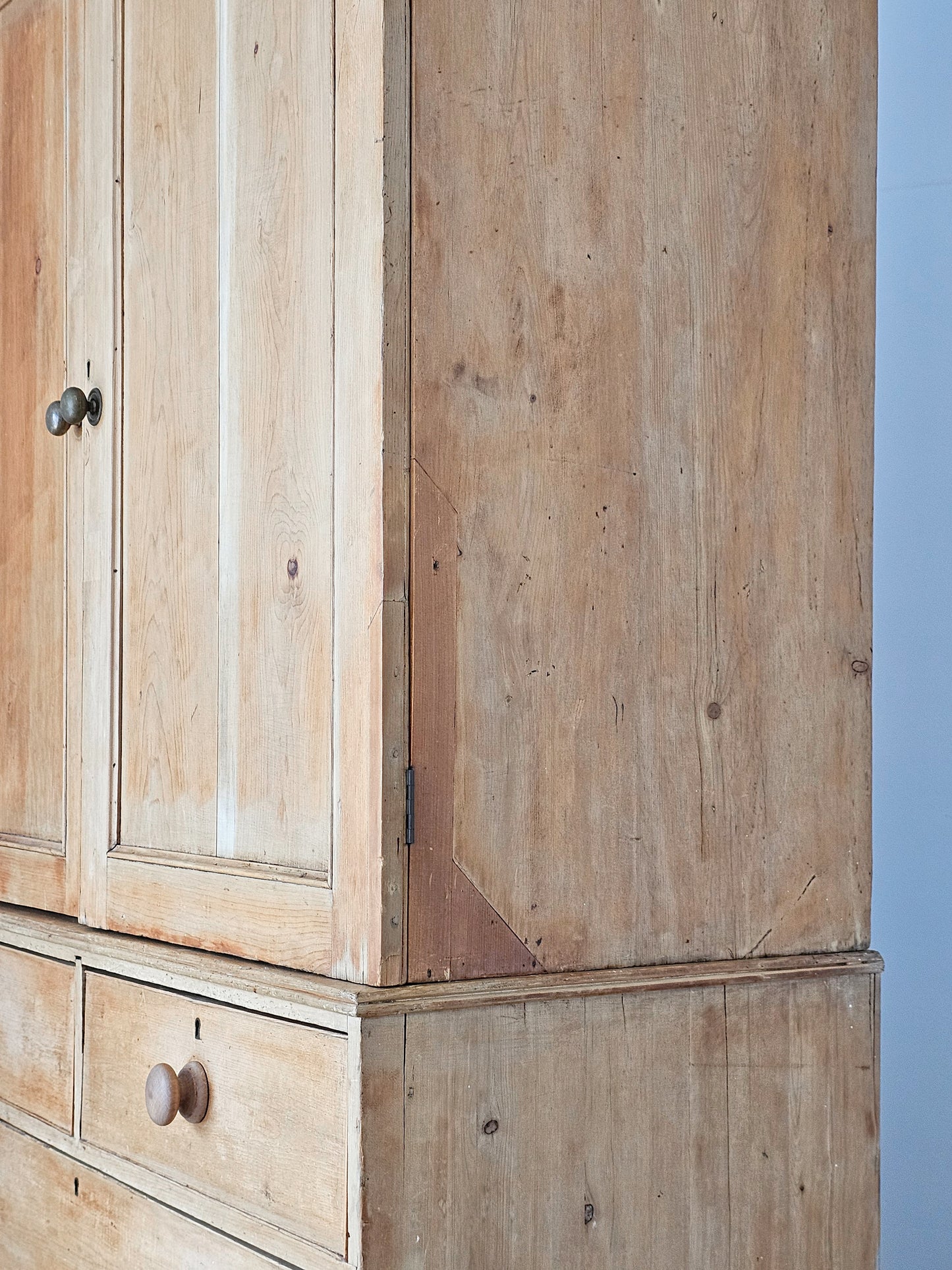 Antique English Pine Linen Press / Housekeeper’s Cupboard
