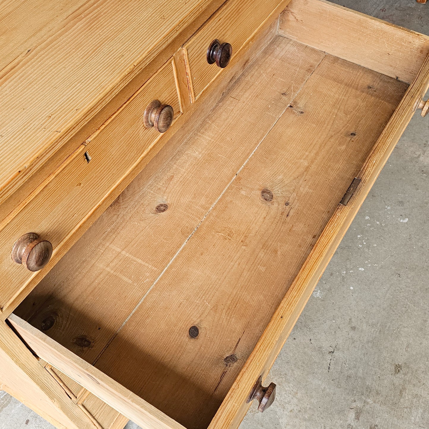 Antique Pine Chest of Drawers / Dresser - Circa 1870