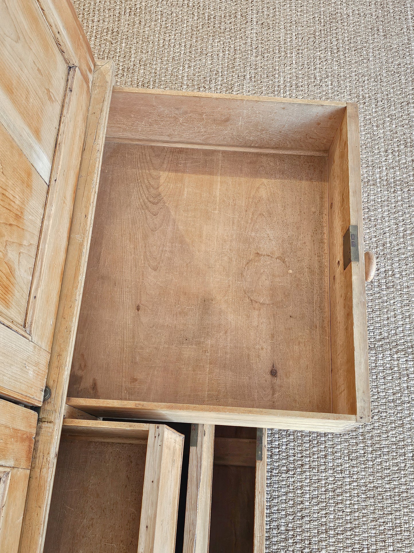 Antique English Pine Linen Press / Housekeeper’s Cupboard