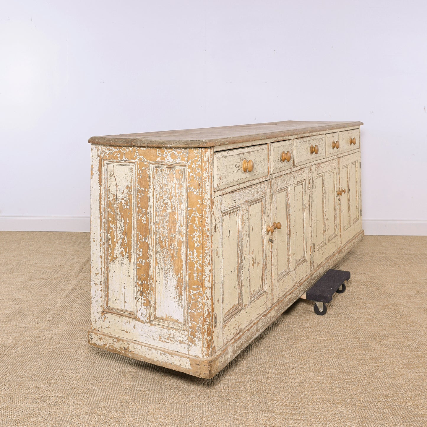 Antique English Painted Pine Sideboard | Circa 1870