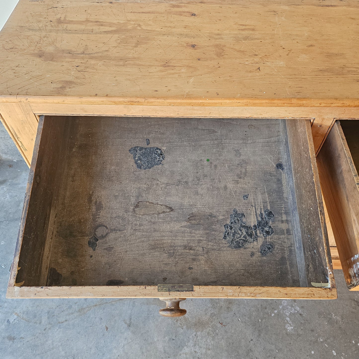 Antique English Pine Sideboard - Circa 1880
