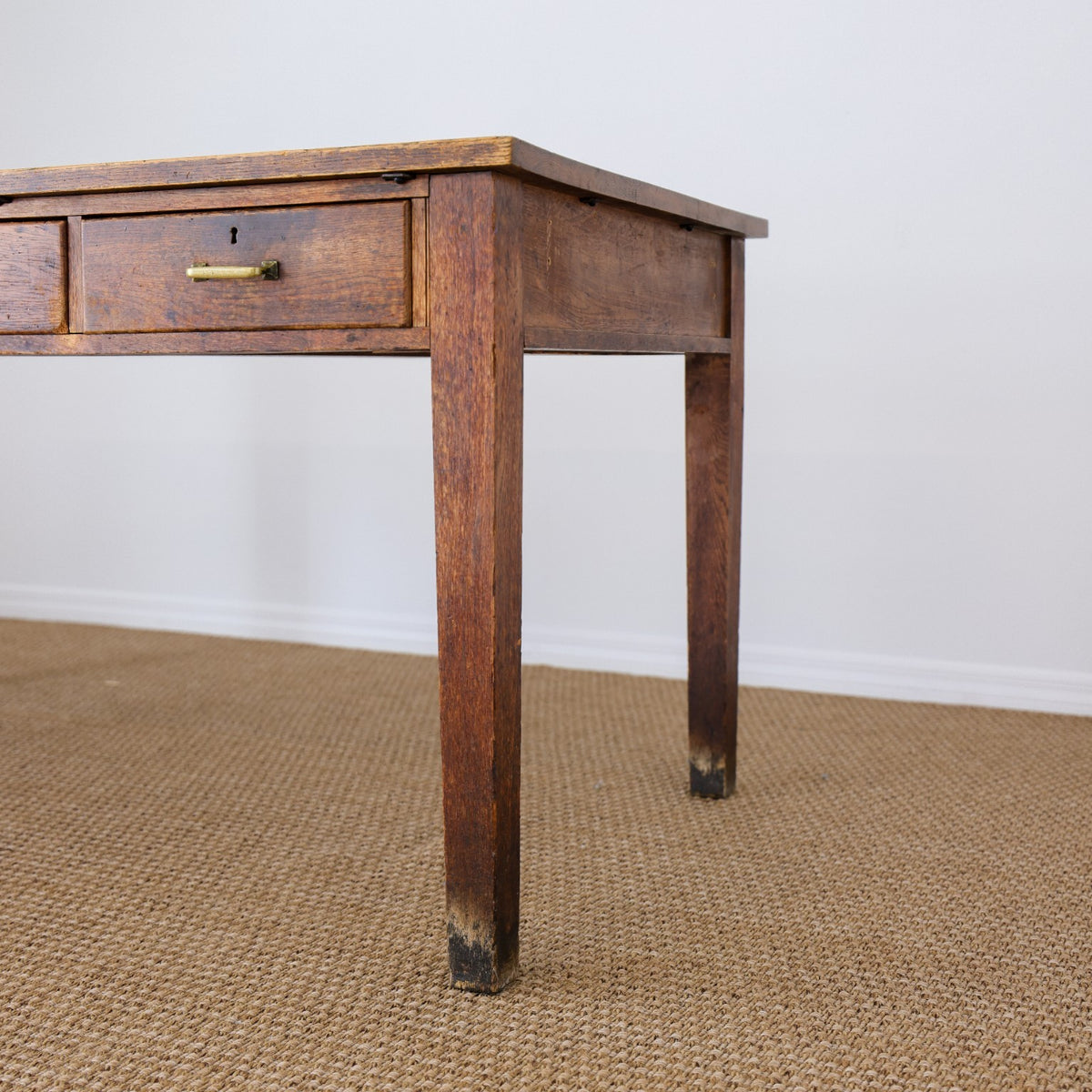 Antique Oak Library Table/Desk | C. 1900-1920