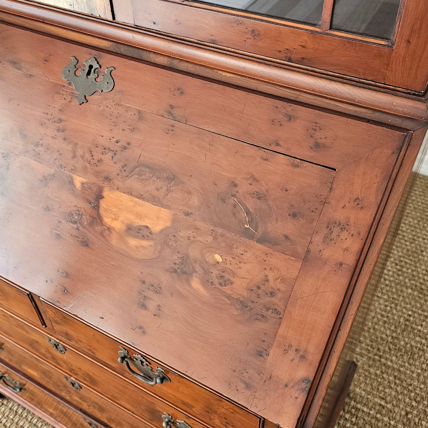 Antique English Secretary Bookcase | Georgian Revival | Circa 1900–1930