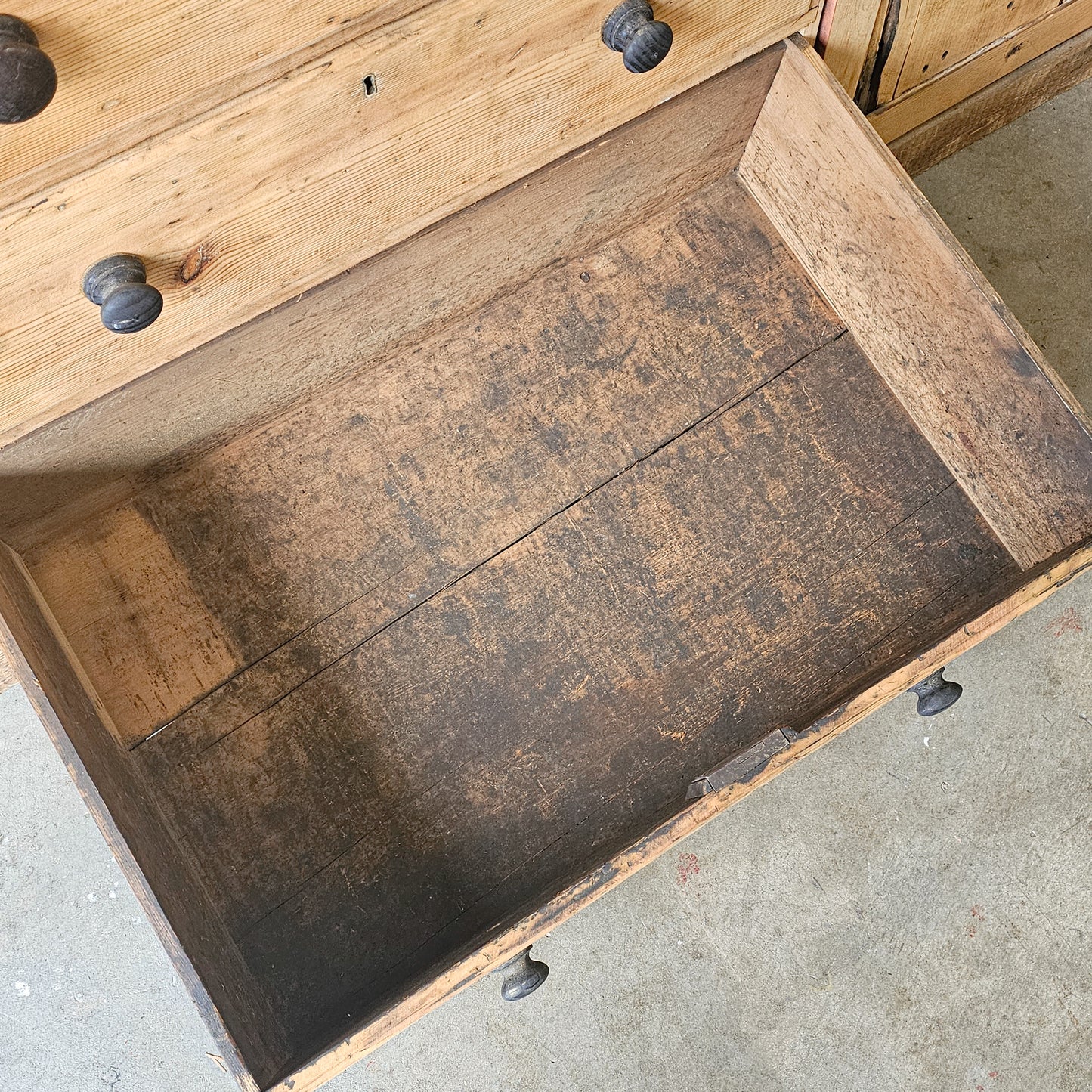 Antique English Pine Sideboard - Circa 1880