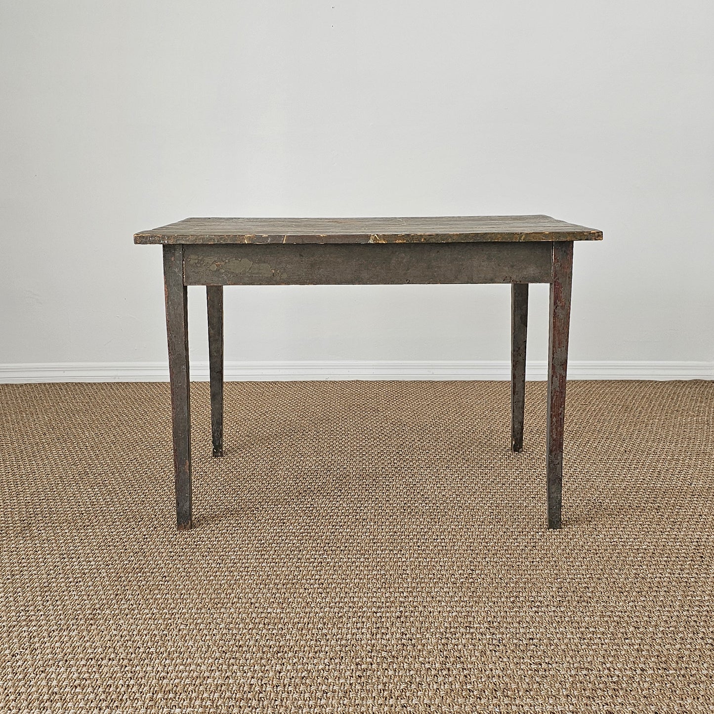 Antique Primitive Painted Pine Farm Table - Circa 1870