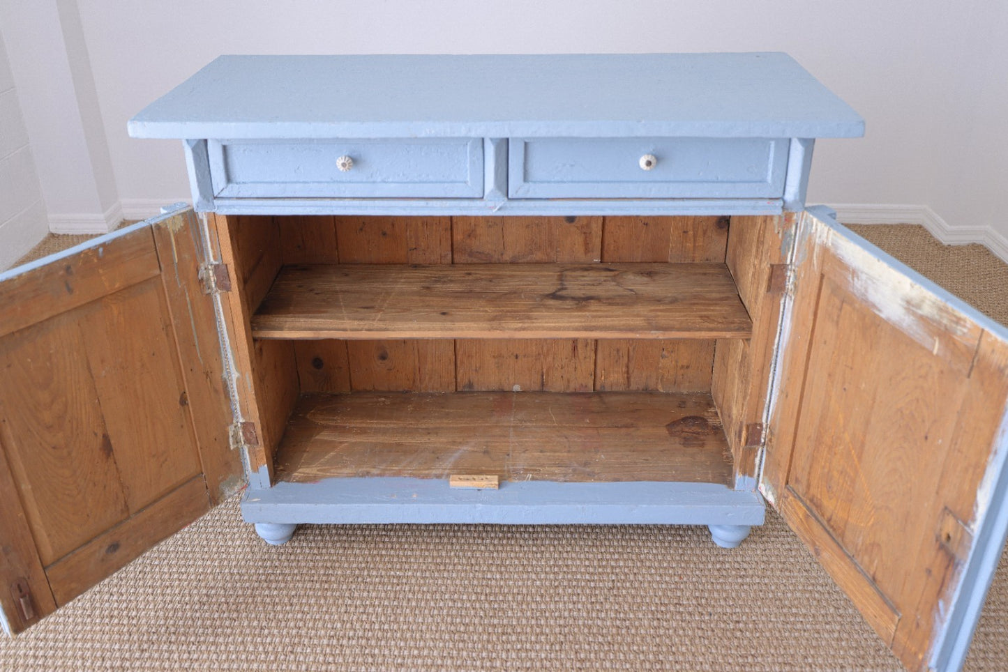 Antique Painted Pine Cupboard