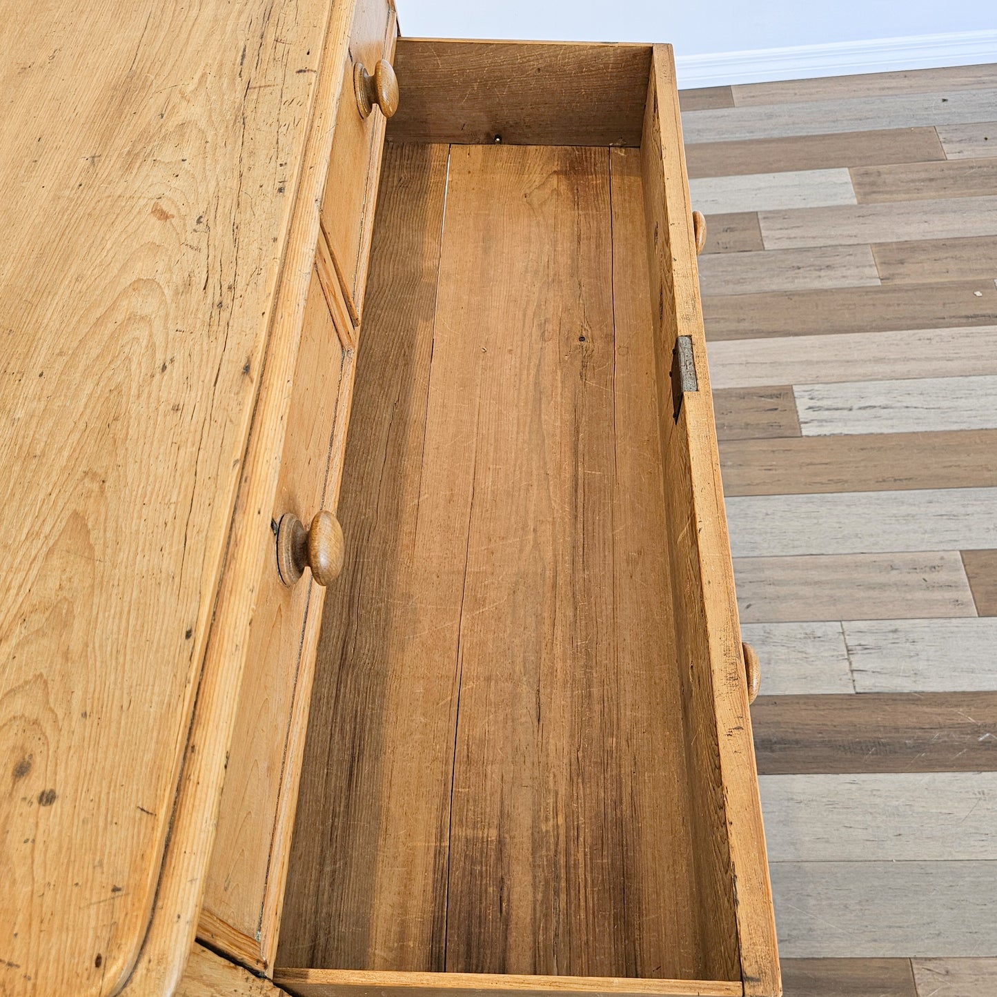 Stately Antique English Pine Chest of Drawers (Dresser) - Circa 1870
