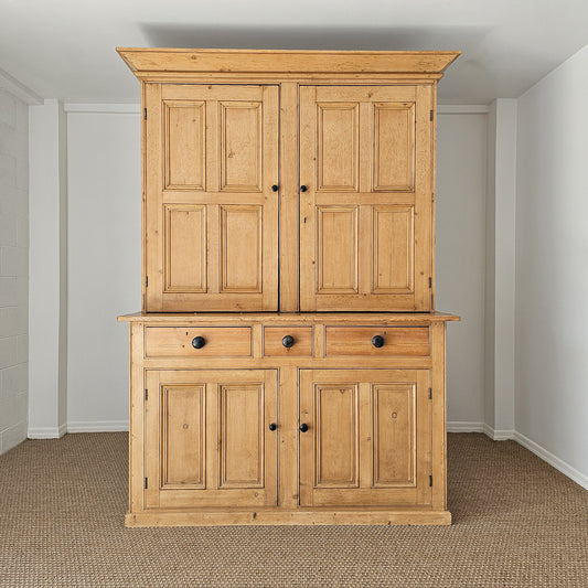 Antique English Pine Housekeeper's Cupboard - Circa 1880