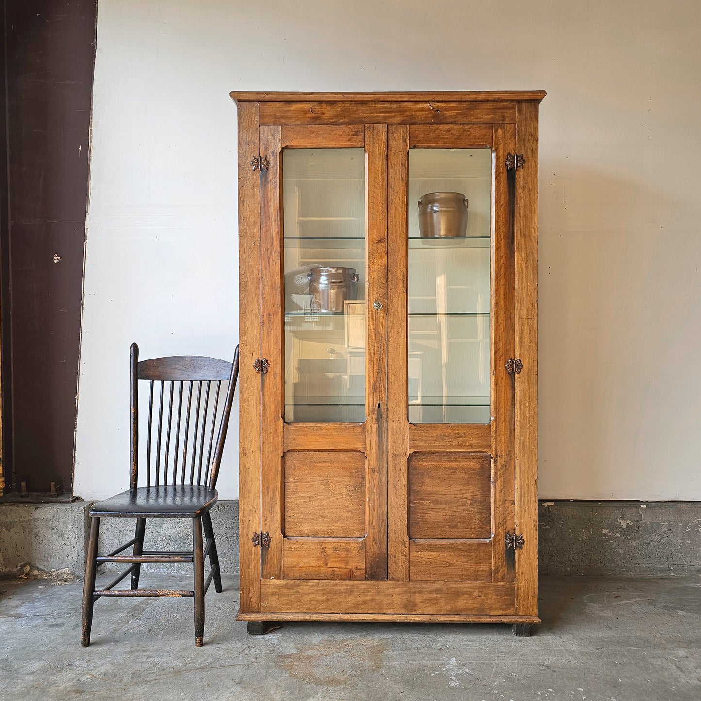 Antique Glass Door Display Cabinet | Early 20th Century