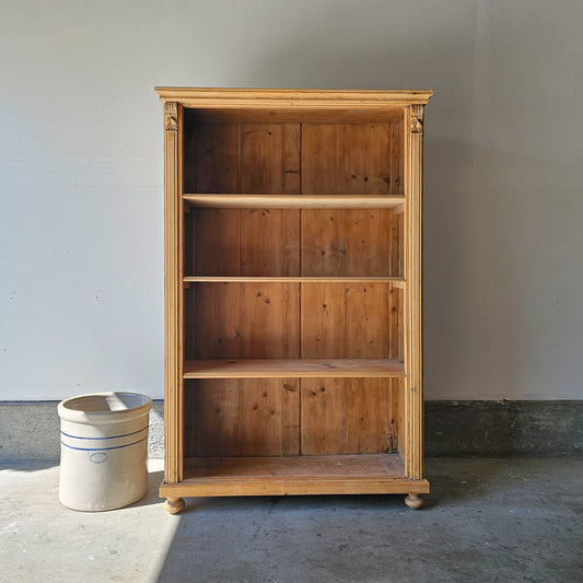 Antique pine bookcase