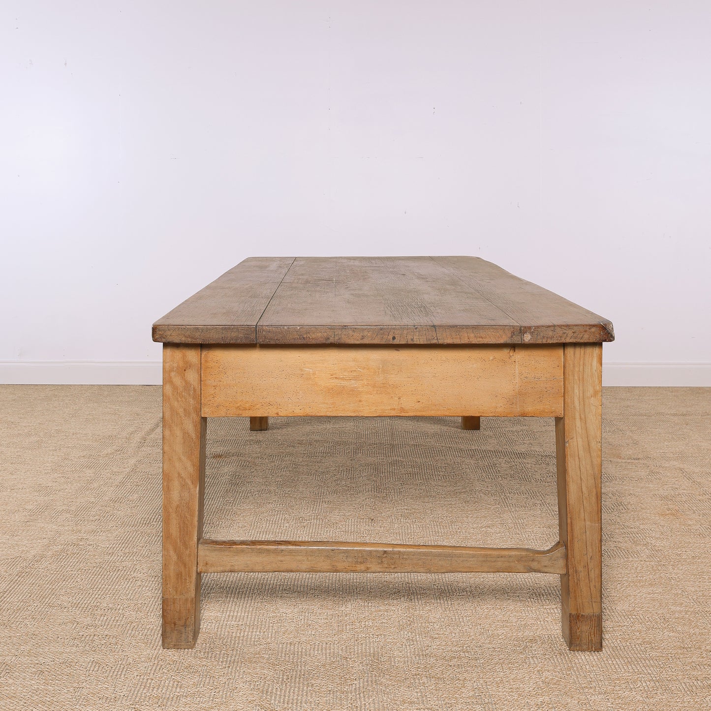 Antique English Pine Three-Drawer Farmhouse Table | Circa 1870
