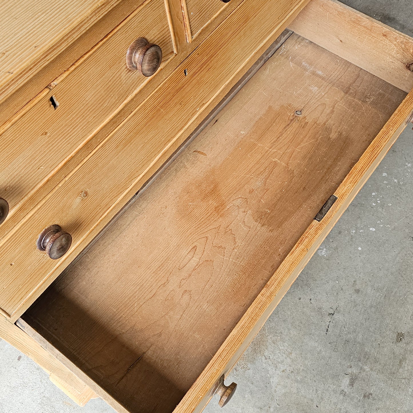 Antique Pine Chest of Drawers / Dresser - Circa 1870