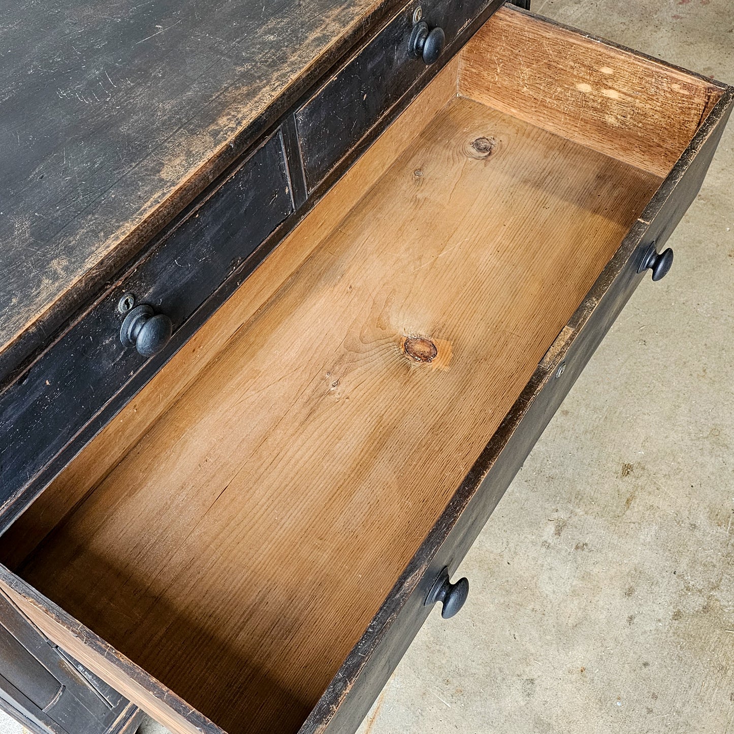 Antique Ebonized Pine Chest of Drawers - Circa 1830