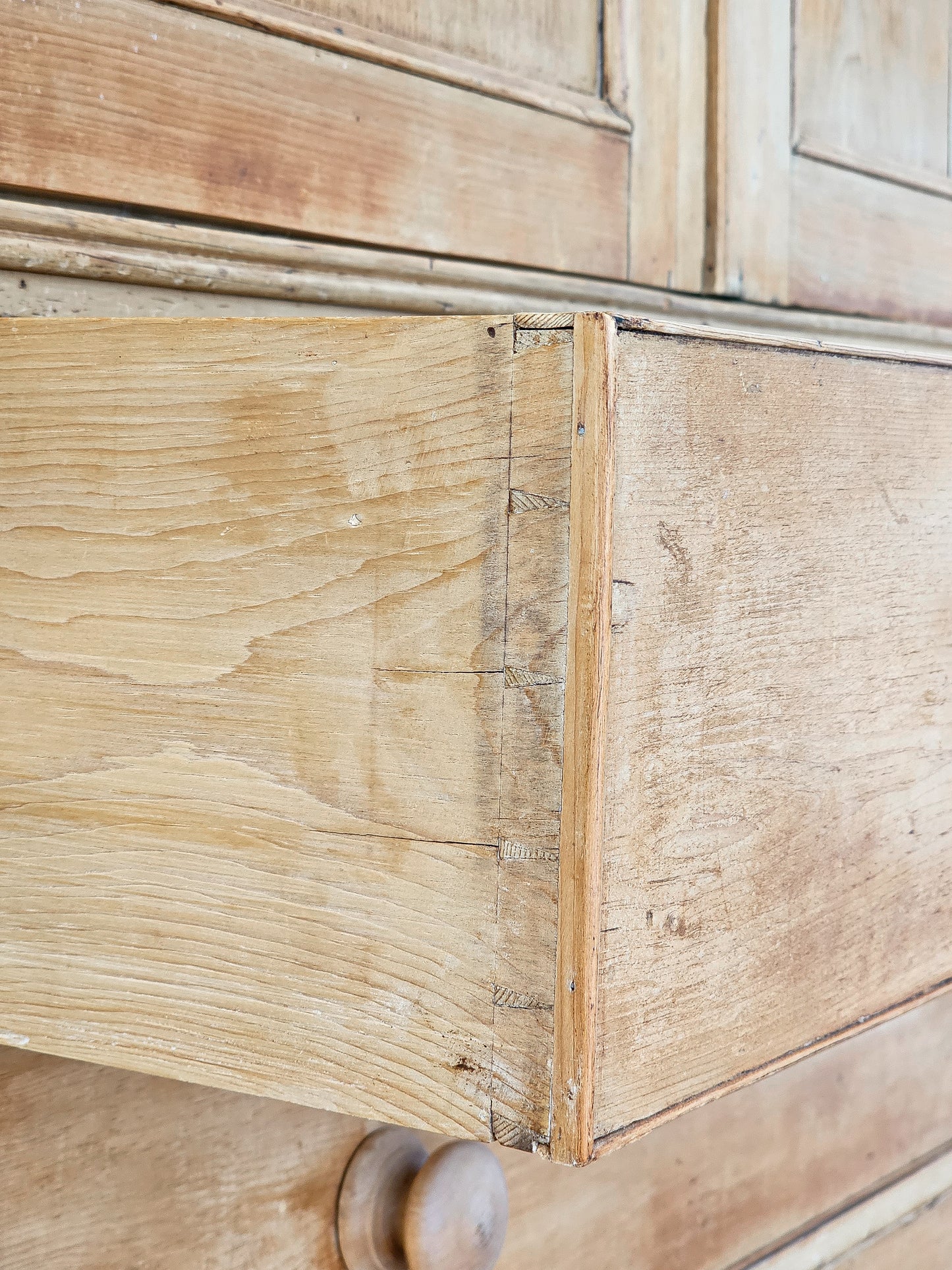 Antique English Pine Linen Press / Housekeeper’s Cupboard