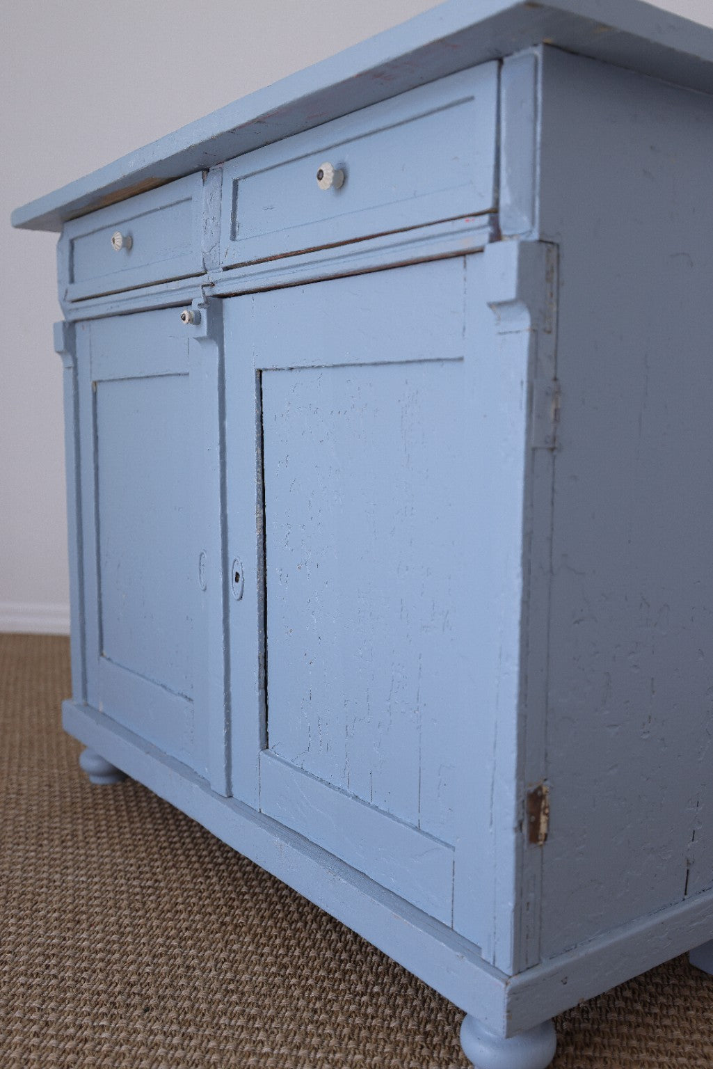 Antique Painted Pine Cupboard