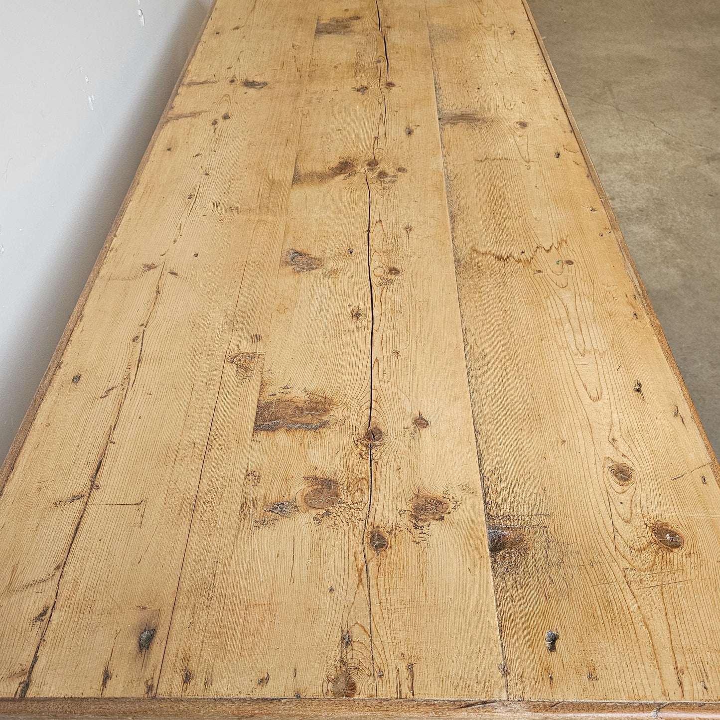 Antique English Pine Farm Table / Writing Table - Circa 1870