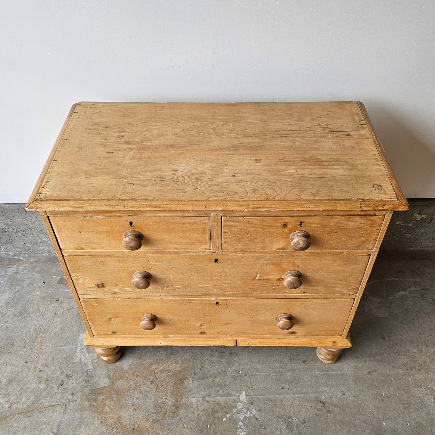 Petite Antique Pine Chest of Drawer/Nightstand - Circa 1860