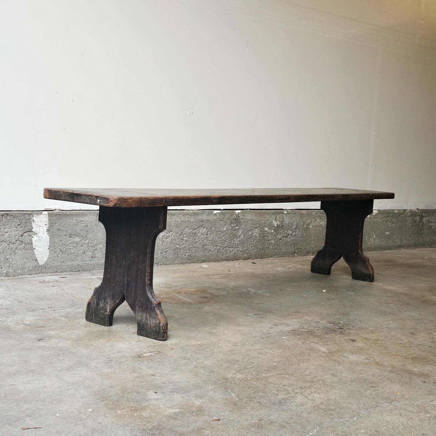 Antique English Oak Bench - Circa 1910