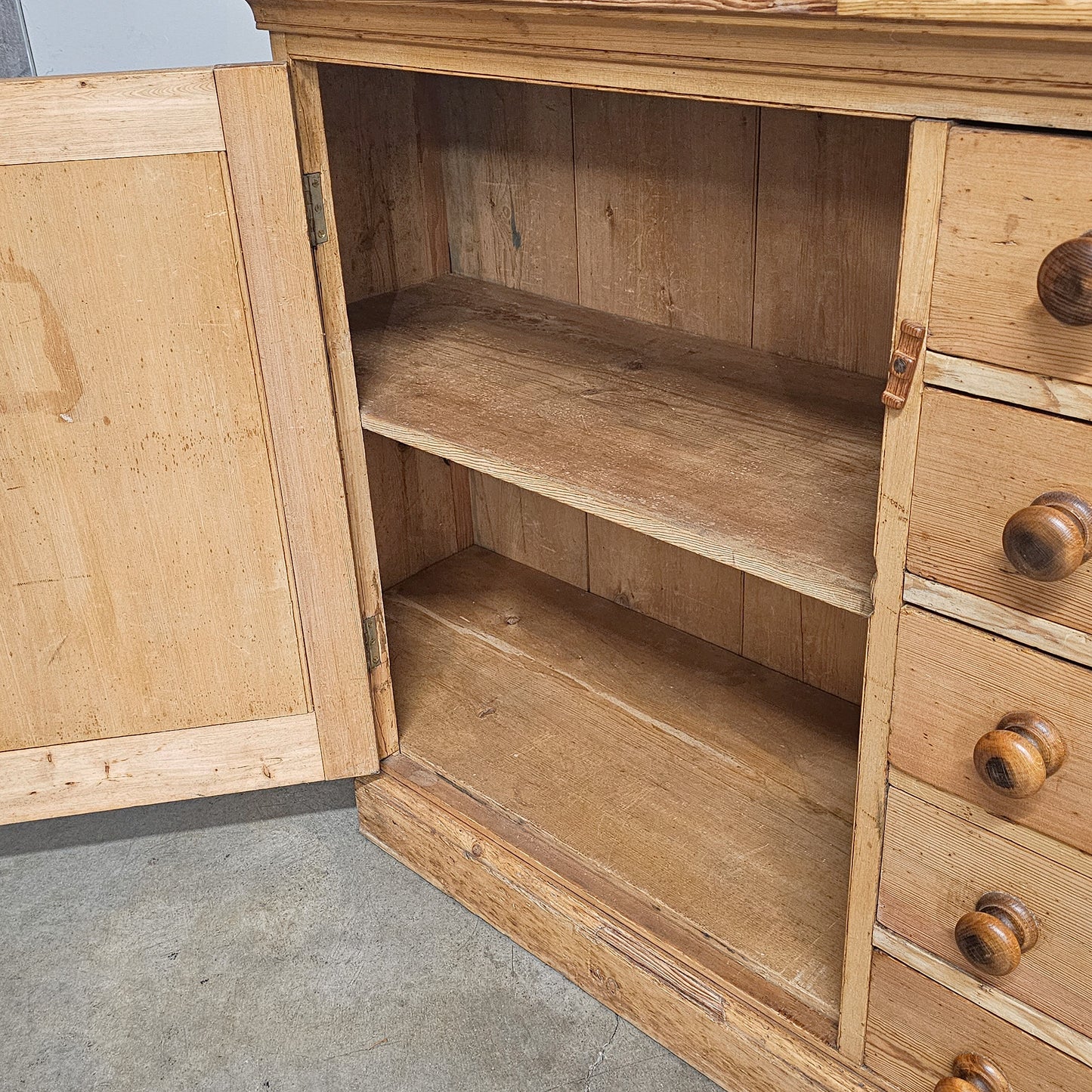 Monumental Antique English Pine Haberdashery - Circa 1880