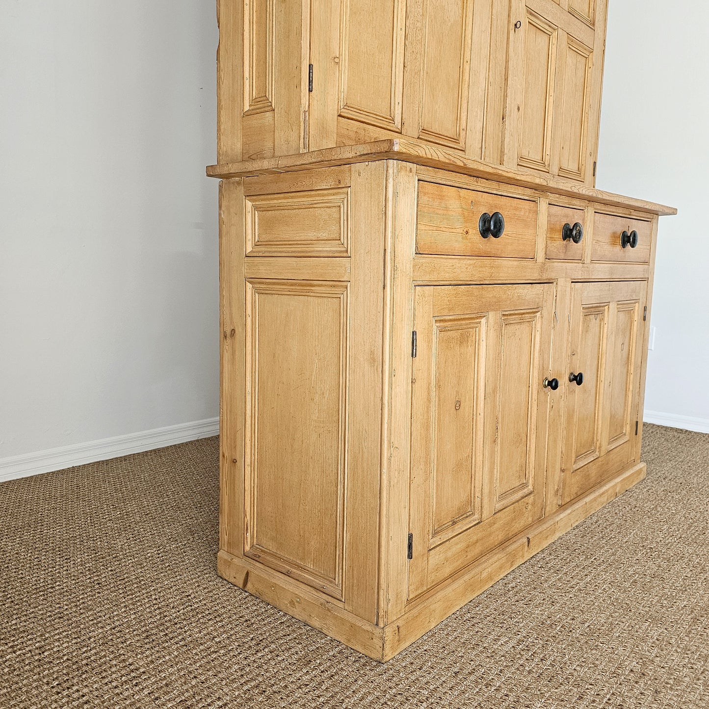 Antique English Pine Housekeeper's Cupboard - Circa 1880