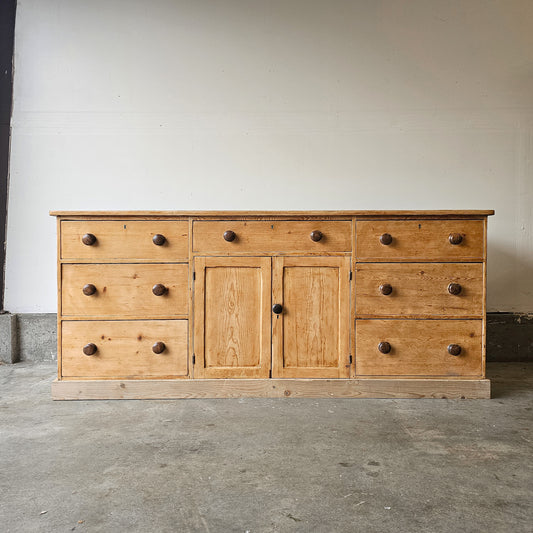 Antique English Pine Kitchen Dresser Base (Sideboard) - Circa 1870