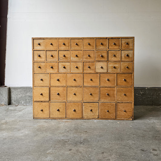 Antique English Pine Apothecary Cabinet - 1870