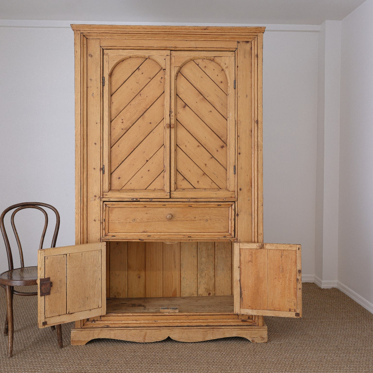 Antique English Pine Cupboard | c. Late 19th century