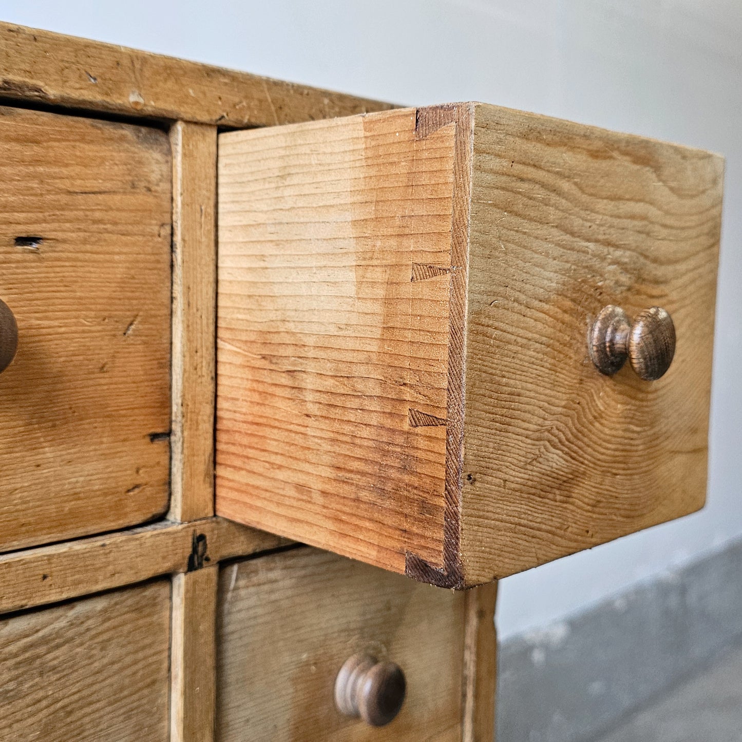 Antique English Pine Apothecary Cabinet - 1870