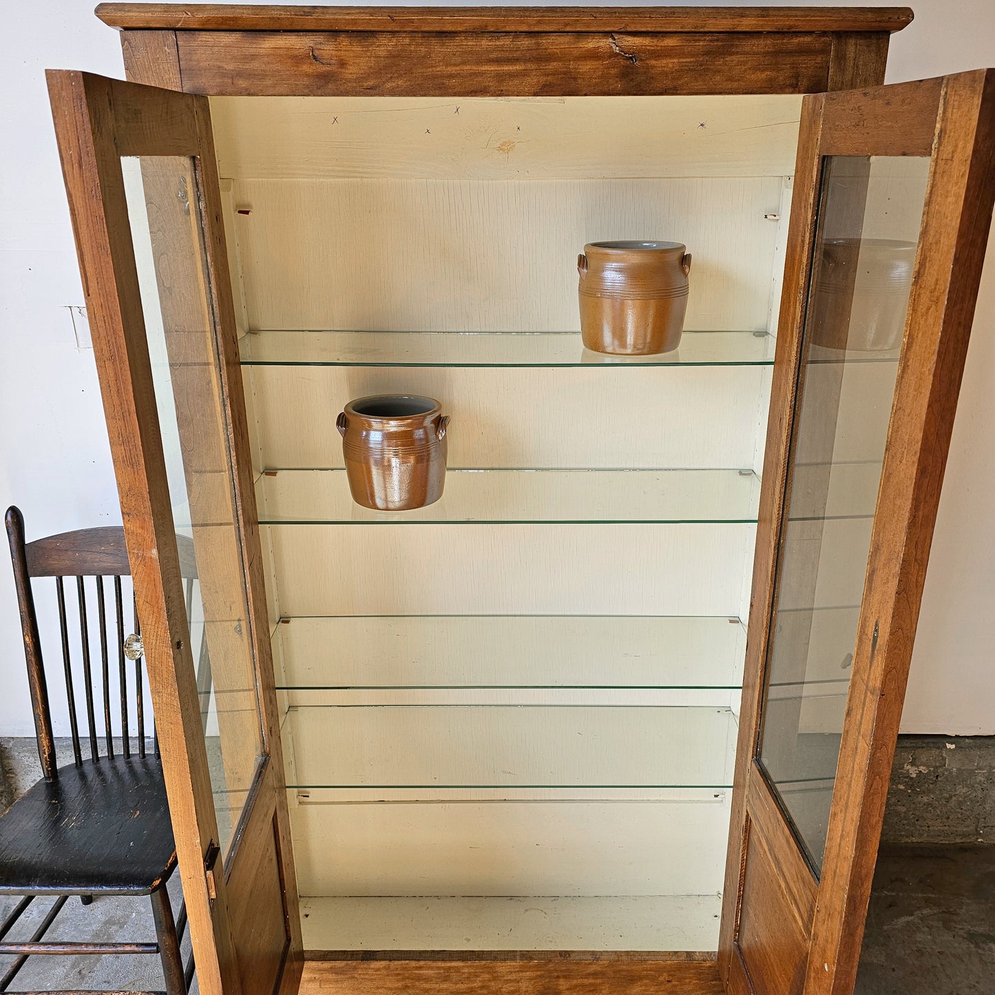 Antique Glass Door Display Cabinet | Early 20th Century