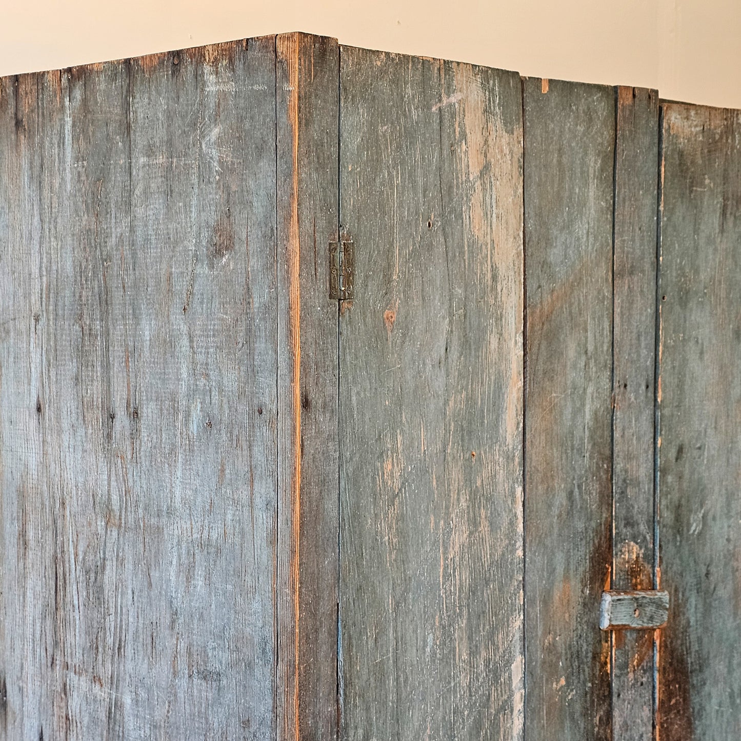 Antique primitive blue cabinet