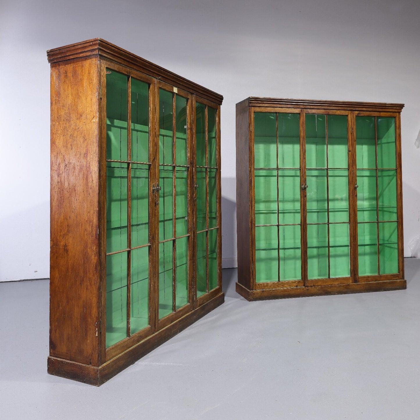 Matching Pair of Antique Glazed Display Cabinets | Circa 1860