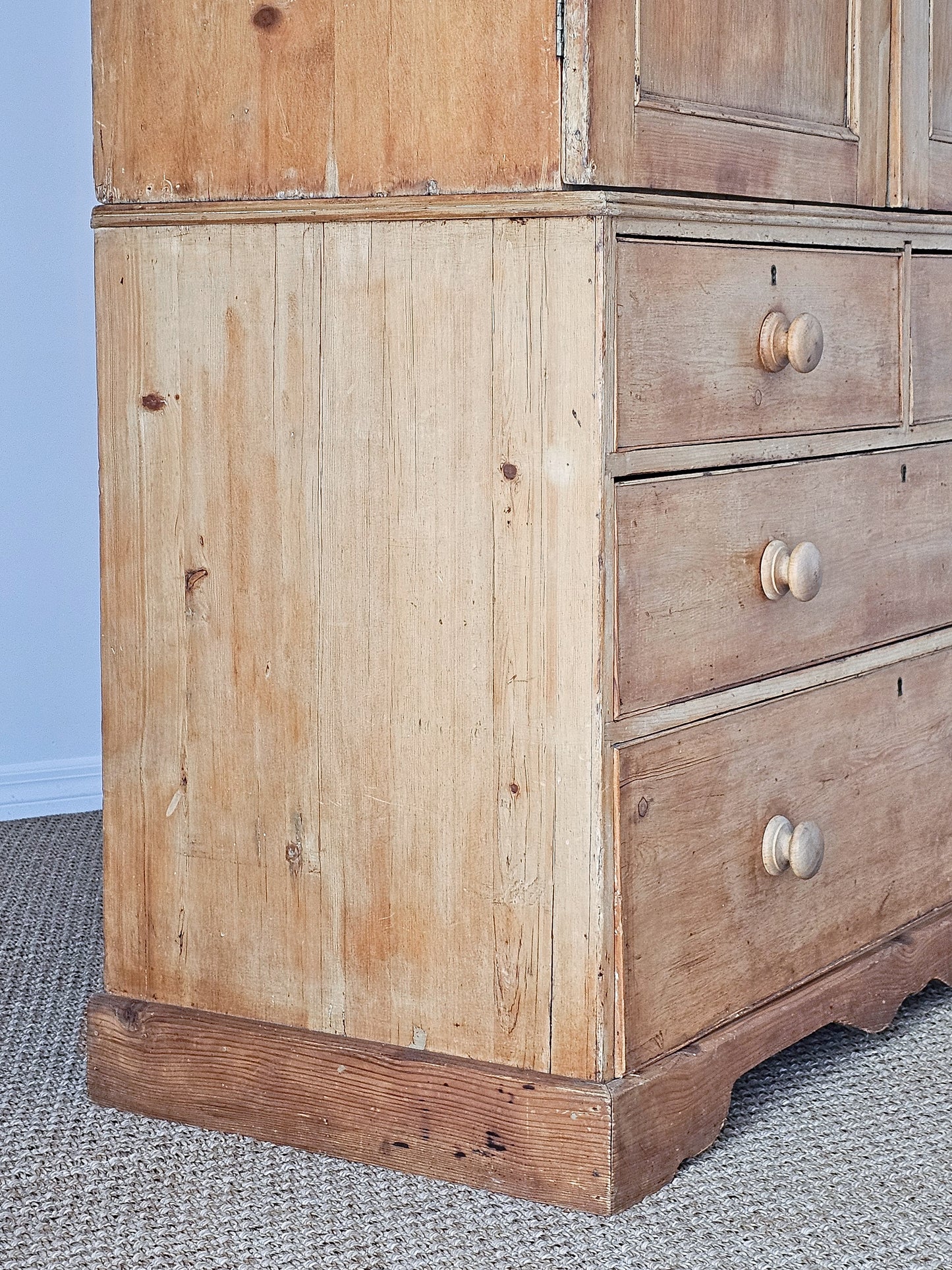Antique English Pine Linen Press / Housekeeper’s Cupboard