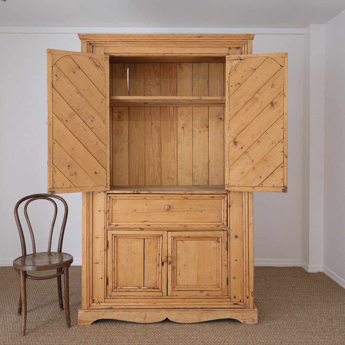 Antique English Pine Cupboard | c. Late 19th century