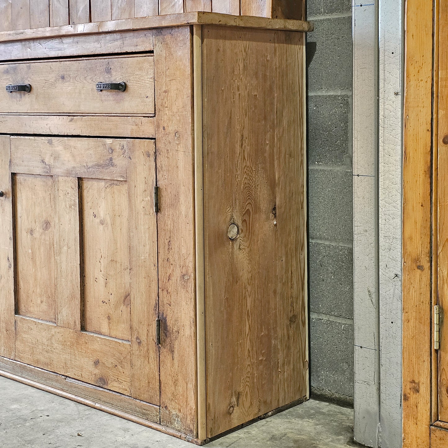 Antique English Pine Kitchen Hutch or Dresser - Circa 1890