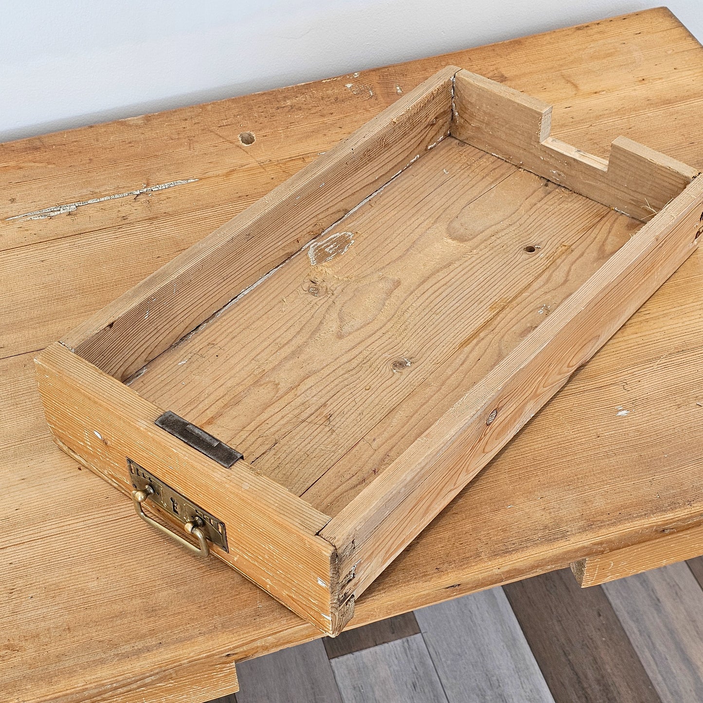 Antique English Pine Side Table / Writing Table
Circa 1880