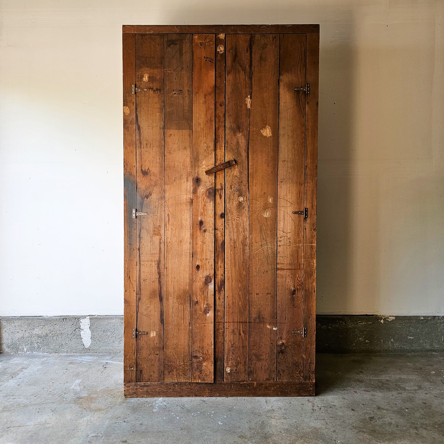 Tall Antique Wood Cupboard